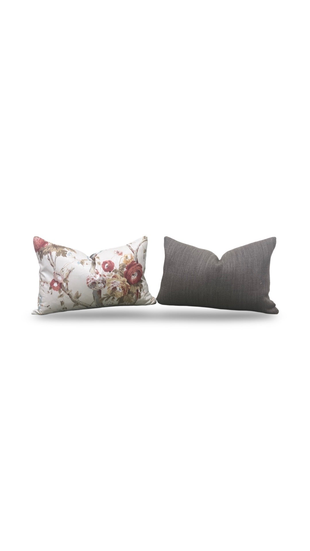 Lee Jofa Lumbar Pillow Trentham Hall Rose 12x18" Knife Edge Cover