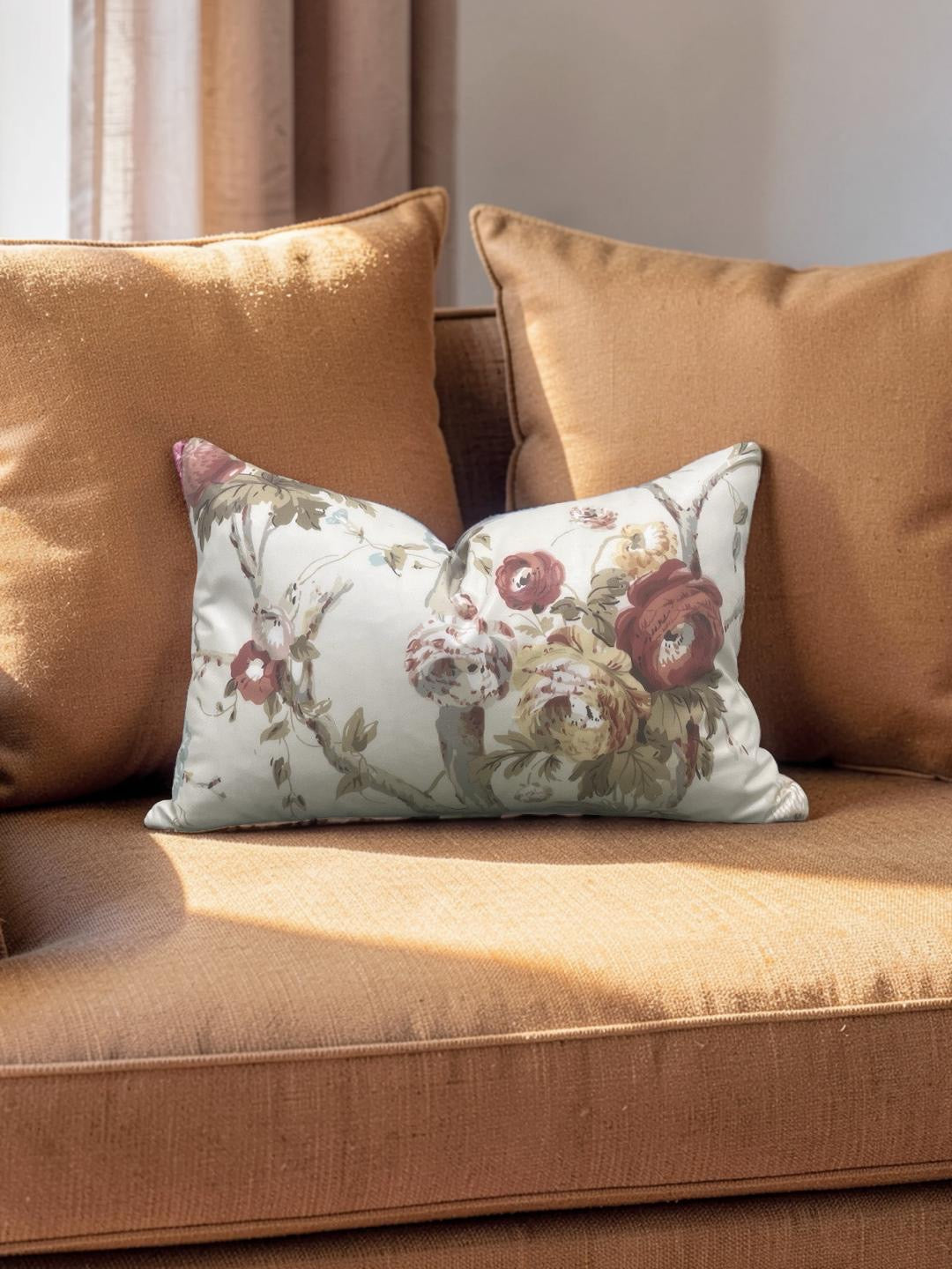 Lee Jofa Lumbar Pillow Trentham Hall Rose 12x18" Knife Edge Cover