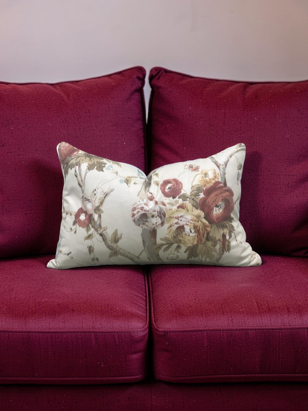 Lee Jofa Lumbar Pillow Trentham Hall Rose 12x18" Knife Edge Cover