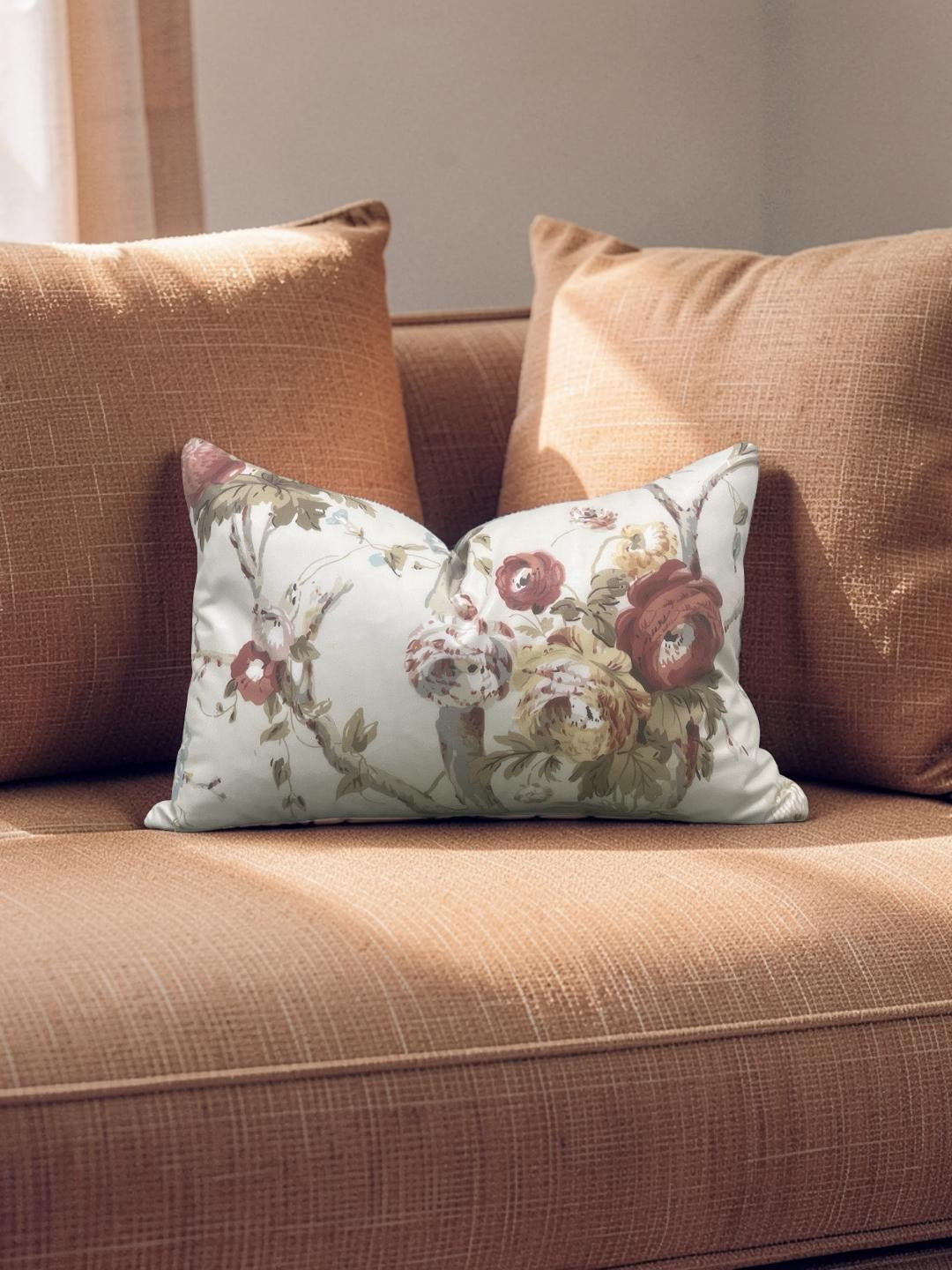 Lee Jofa Lumbar Pillow Trentham Hall Rose 12x18" Knife Edge Cover