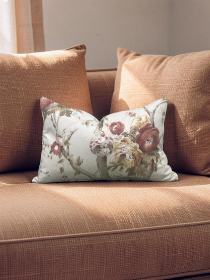 Lee Jofa Lumbar Pillow Trentham Hall Rose 12x18" Knife Edge Cover