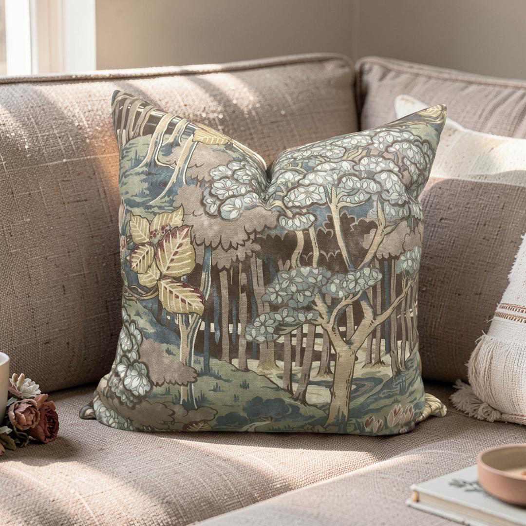 GP & J Baker Decorative Pillow Ruskin Teal 18X18" Knife Edge Cover
