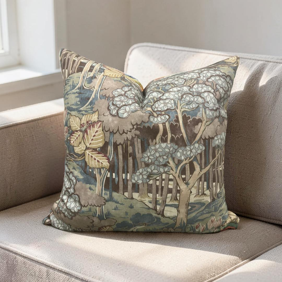 GP & J Baker Decorative Pillow Ruskin Teal 18X18" Knife Edge Cover