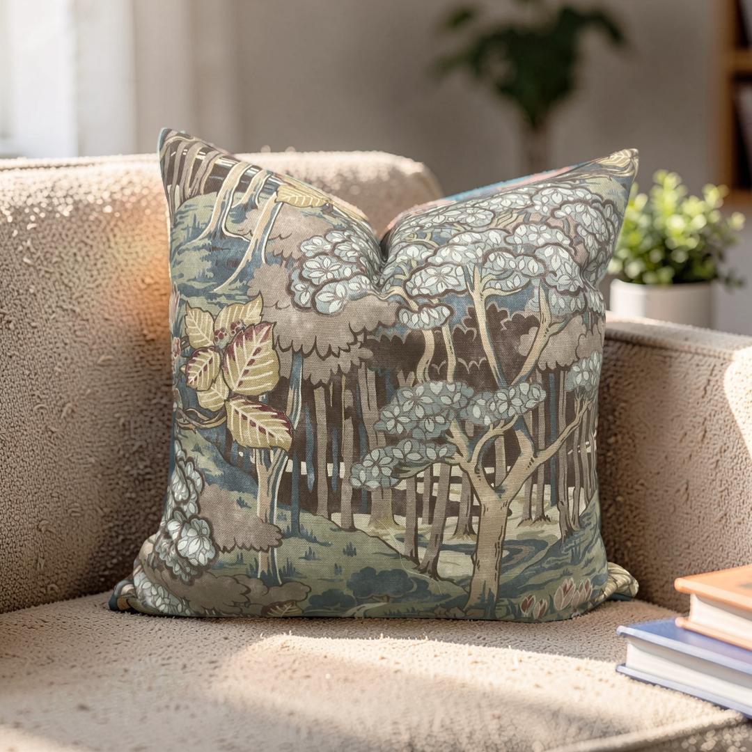 GP & J Baker Decorative Pillow Ruskin Teal 18X18" Knife Edge Cover