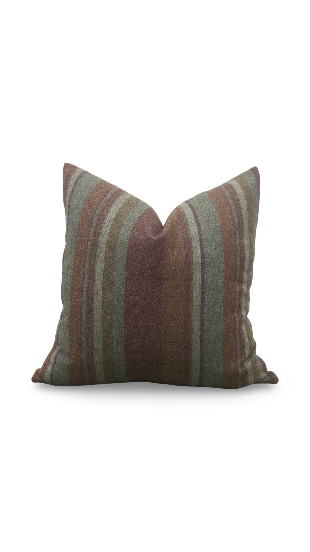 Mulberry Decorative Pillow Lindisfarne Stripe 18x18" Knife Edge Cover