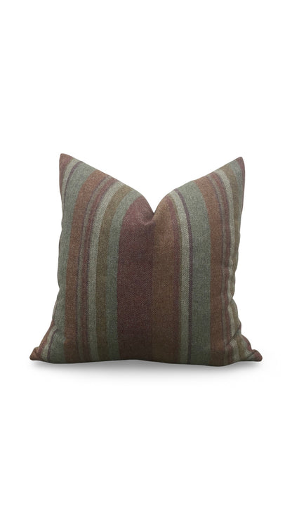 Mulberry Decorative Pillow Lindisfarne Stripe 20x20" Knife Edge Cover