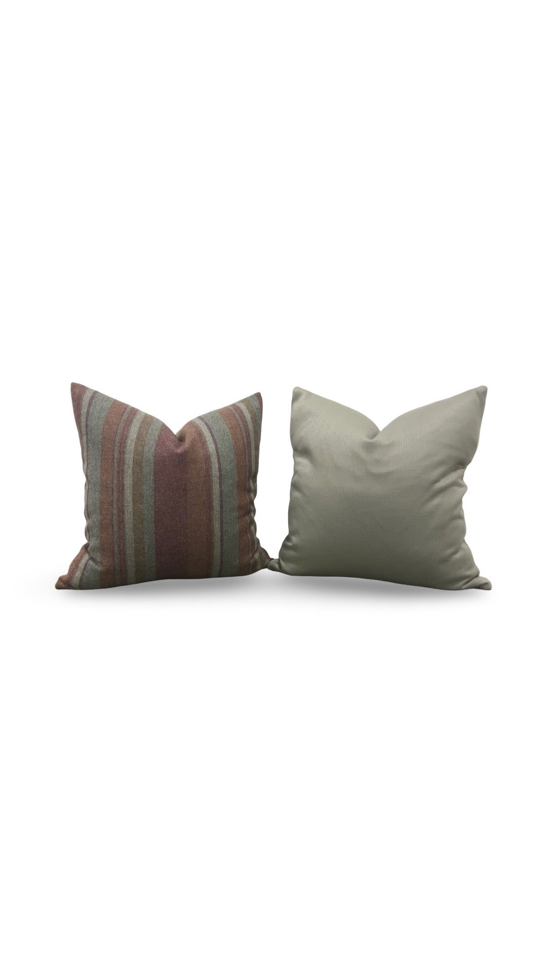 Mulberry Decorative Pillow Lindisfarne Stripe 20x20" Knife Edge Cover