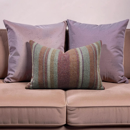 Lumbar Pillow Lindisfarne Stripe - Russet/Sage 12x18" Knife Edge Cover