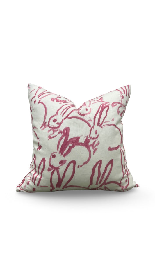 Lee Jofa Decorative Pillow Hunt Slonem Pink 22x22" Knife Edge Cover