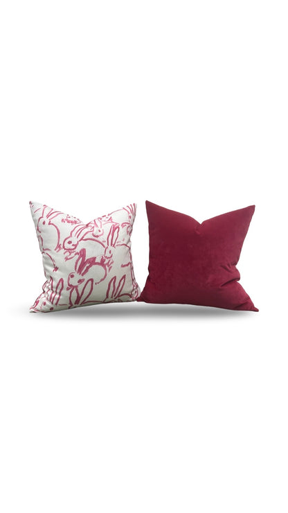 Lee Jofa Decorative Pillow Hunt Slonem Pink 22x22" Knife Edge Cover