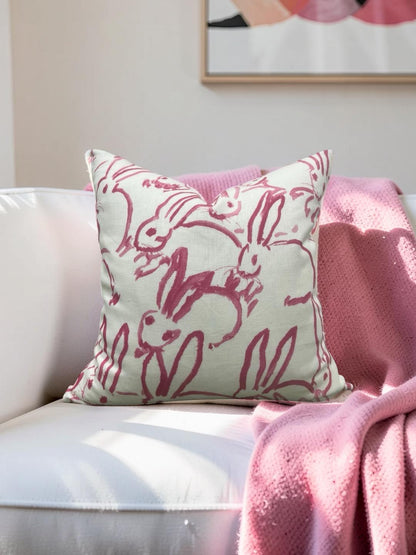 Lee Jofa Decorative Pillow Hunt Slonem Pink 22x22" Knife Edge Cover