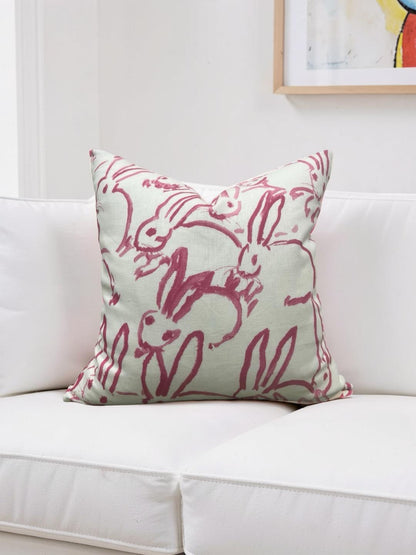 Lee Jofa Decorative Pillow Hunt Slonem Pink 22x22" Knife Edge Cover