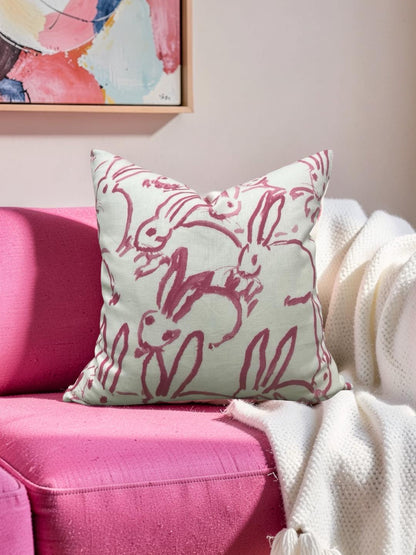 Lee Jofa Decorative Pillow Hunt Slonem Pink 22x22" Knife Edge Cover