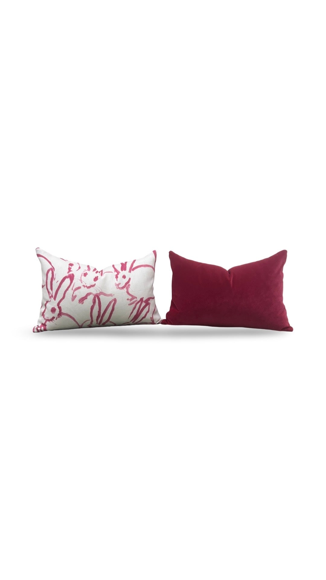 Lee Jofa Lumbar Pillow Hunt Slonem Pink 12x18" Knife Edge Cover