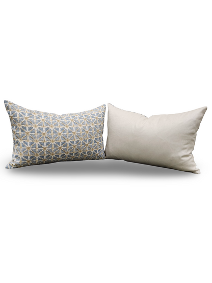 Lee Jofa Lumbar Pillow Syhvan Sky 12x18" Knife Edge Cover