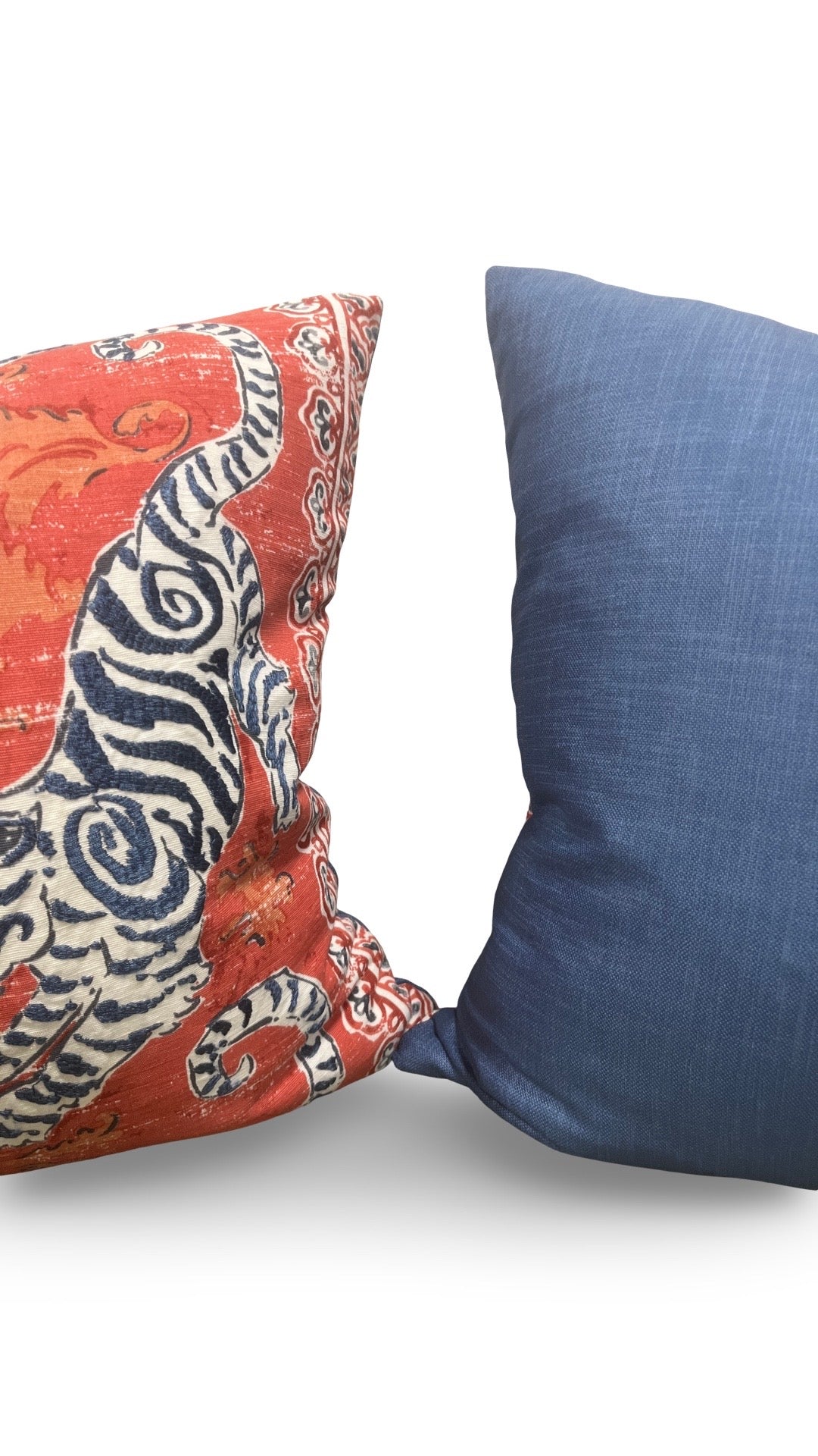 Tiger Print Decorative Pillow Bongol Poppy 20x20" Knife Edge Cover