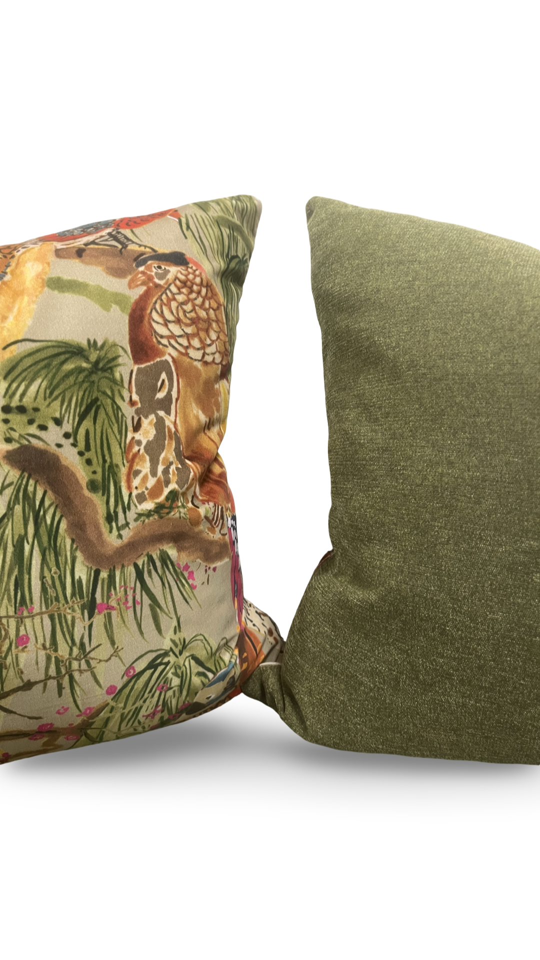 Game Birds Velvet Decorative Pillow 22x22" Knife Edge Cover