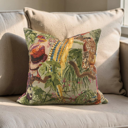 Game Birds Velvet Decorative Pillow 22x22" Knife Edge Cover
