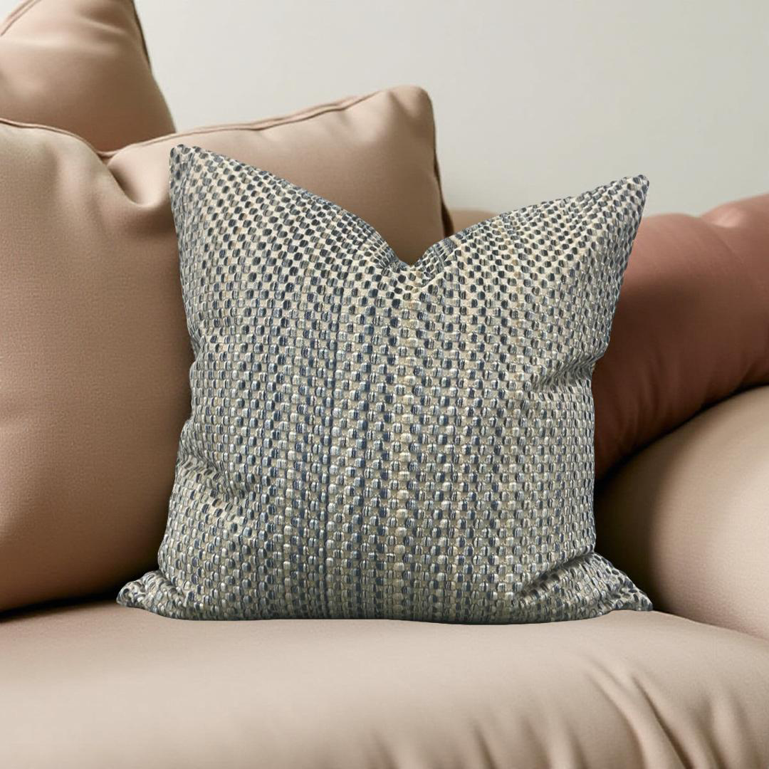 Decorative Pillow Varick Velvet River Mist 20x20" Knife Edge Cover