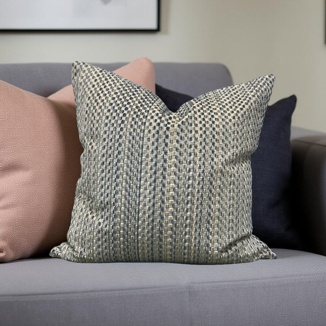 Decorative Pillow Varick Velvet River Mist 20x20" Knife Edge Cover