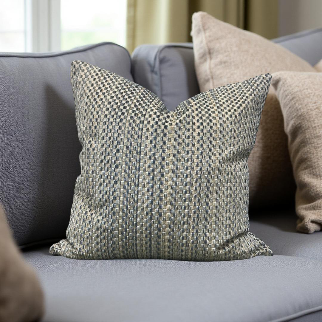 Decorative Pillow Varick Velvet River Mist 20x20" Knife Edge Cover