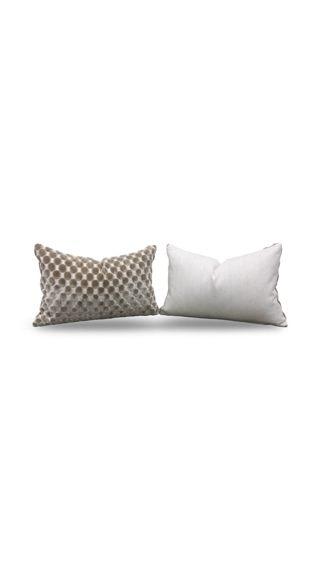 Polka Dot Lumbar Pillow Opulent Suede 12x18" Knife Edge Cover