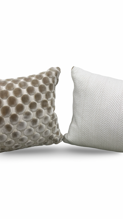 Polka Dot Lumbar Pillow Opulent Suede 12x18" Knife Edge Cover