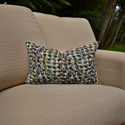 Palmer’s Ikat Autumn 12x18" Knife Edge Decorative Lumbar Pillow