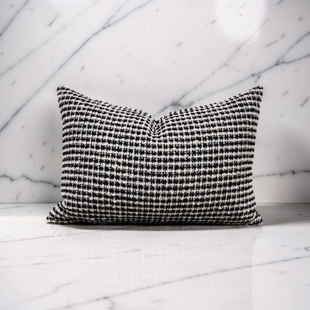 Lumbar Pillow Coco Damier 12x18" Knife Edge Cover