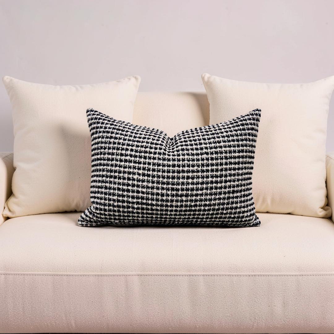 Lumbar Pillow Coco Damier 12x18" Knife Edge Cover