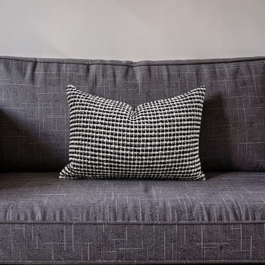 Lumbar Pillow Coco Damier 12x18" Knife Edge Cover