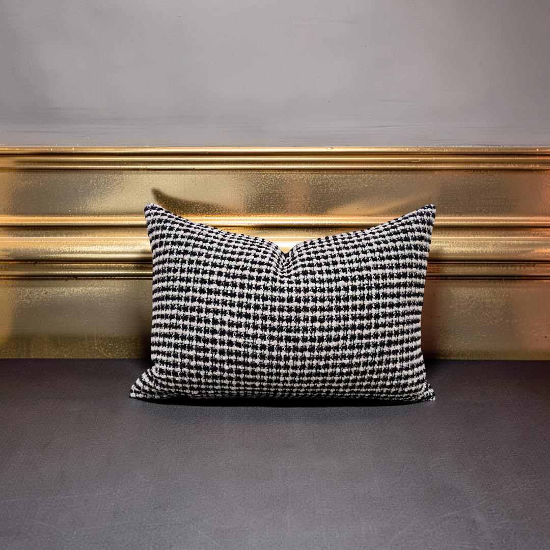 Lumbar Pillow Coco Damier 12x18" Knife Edge Cover