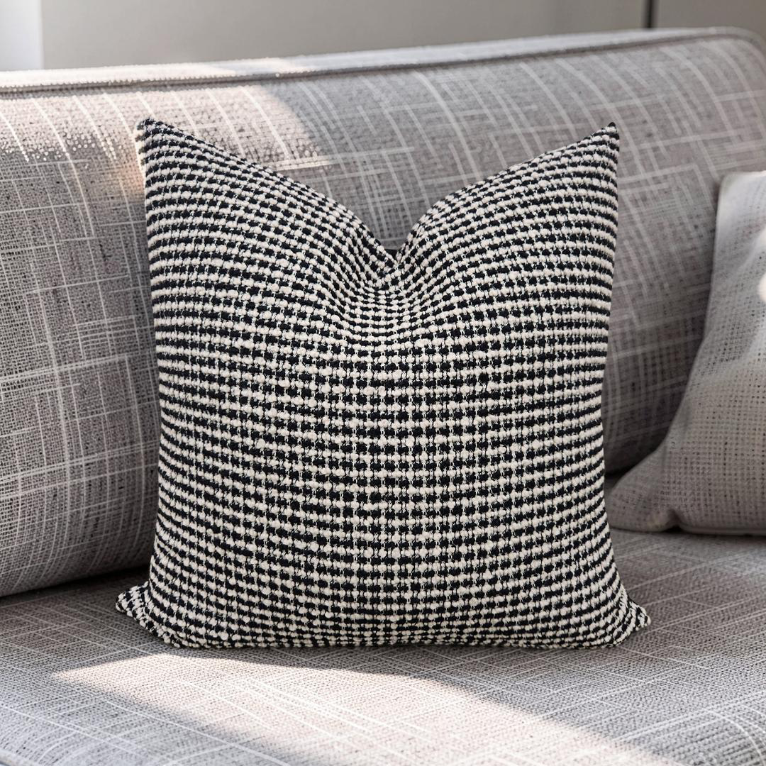 Decorative Pillow Coco Damier 22x22" Knife Edge Cover