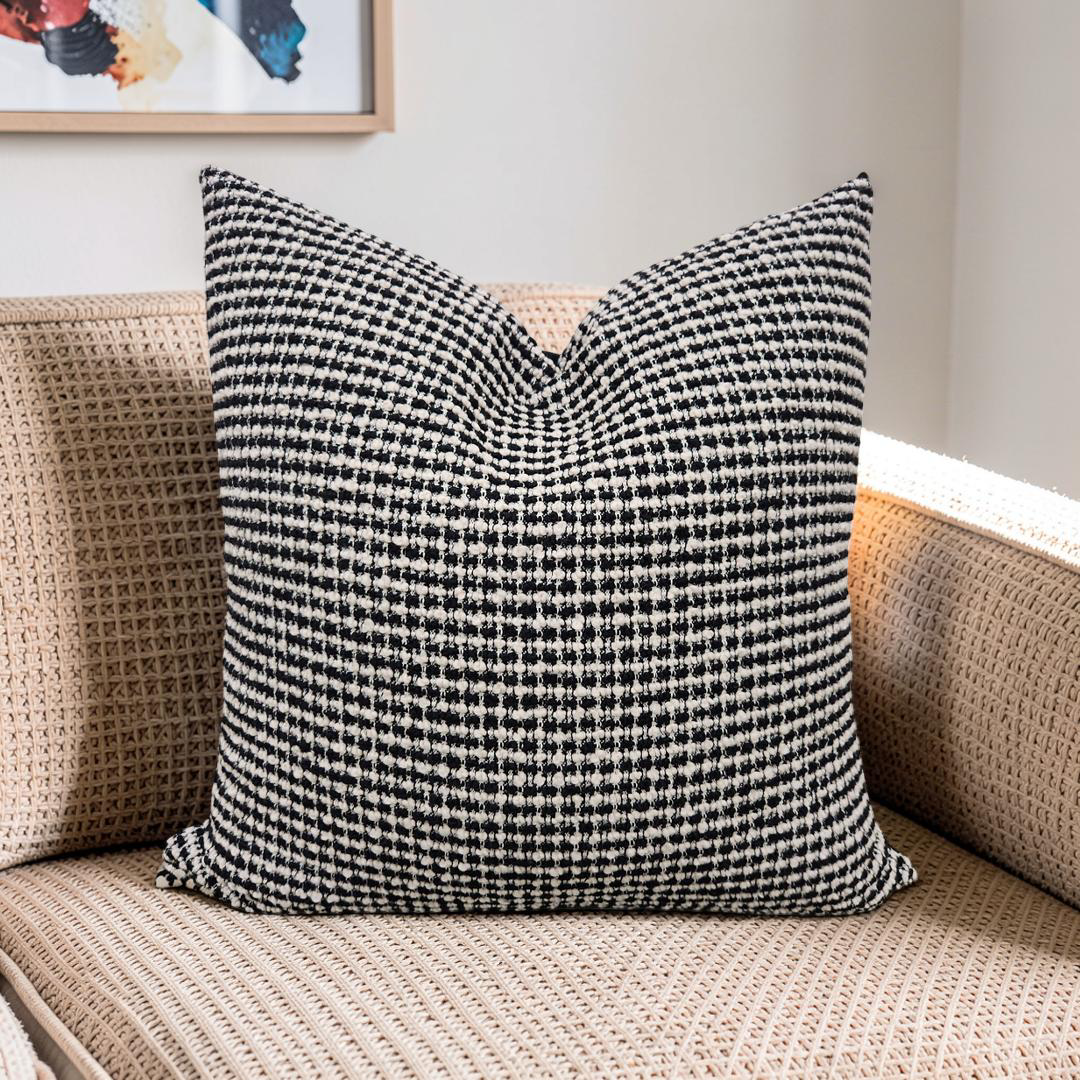 Decorative Pillow Coco Damier 22x22" Knife Edge Cover