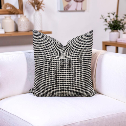 Decorative Pillow Coco Damier 22x22" Knife Edge Cover