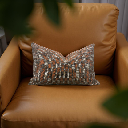 Macrotweed Amber 12X18" Knife Edge Decorative Lumbar Pillow