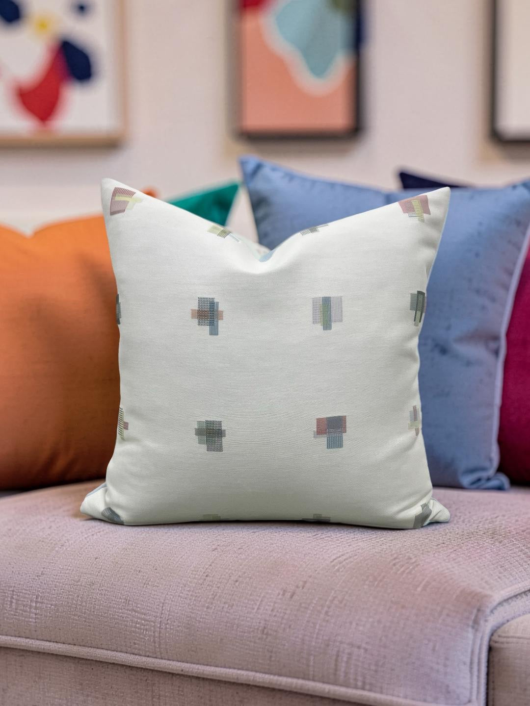 Decorative Pillow Eggshell 18x18" Knife Edge Cover
