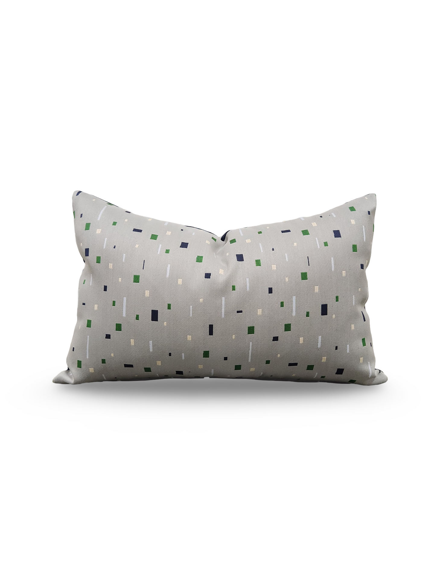 Lumbar Pillow Emerald on Grey 12x18" Knife Edge Cover