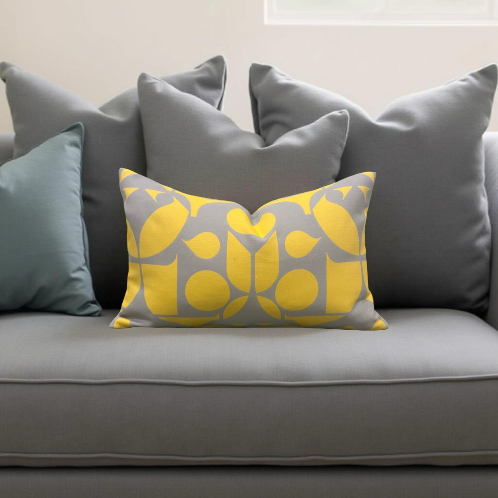 Outdoor Fabric Mister Enliven 12x18" Knife Edge Decorative Lumbar Pillow