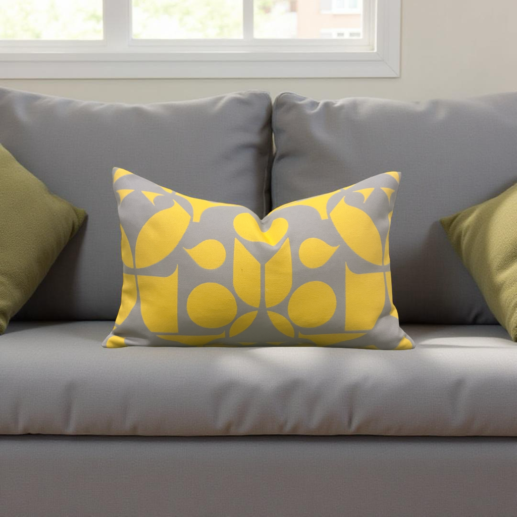 Outdoor Fabric Mister Enliven 12x18" Knife Edge Decorative Lumbar Pillow