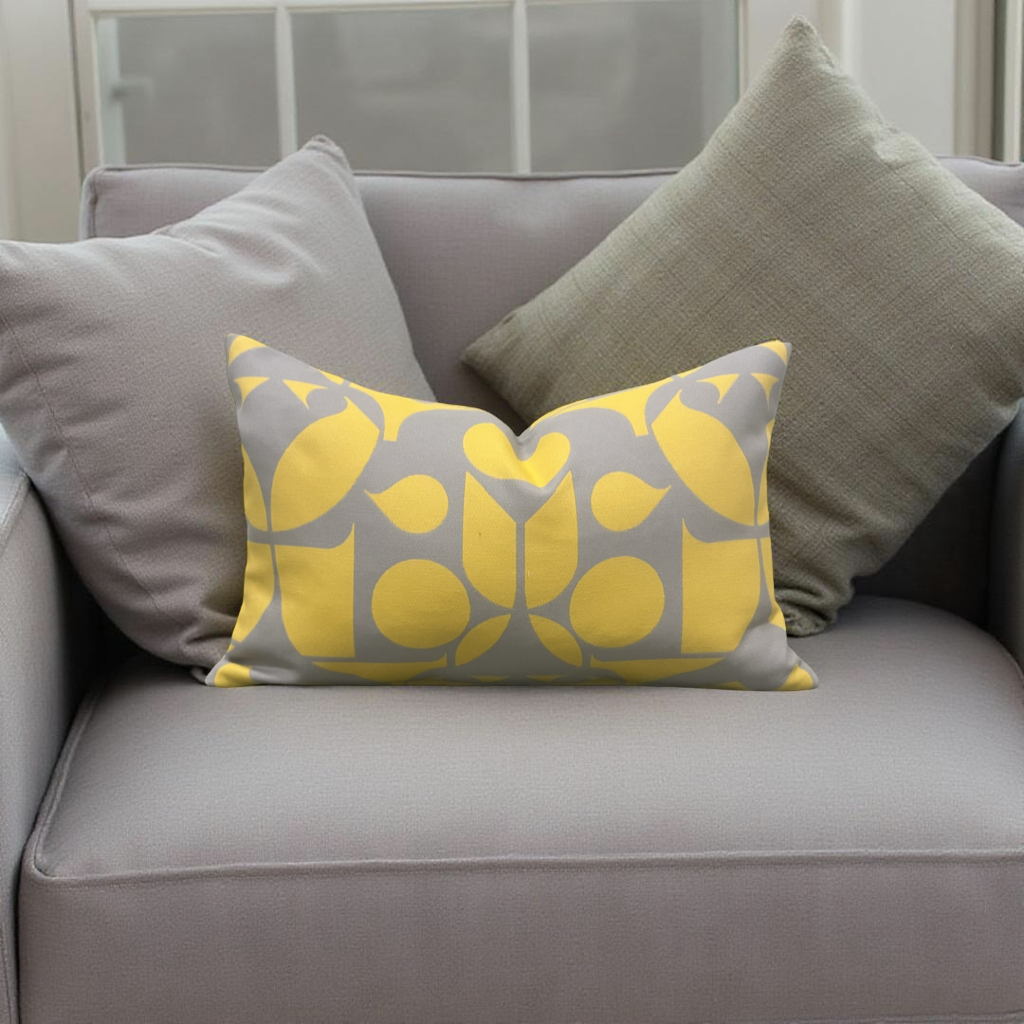 Outdoor Fabric Mister Enliven 12x18" Knife Edge Decorative Lumbar Pillow
