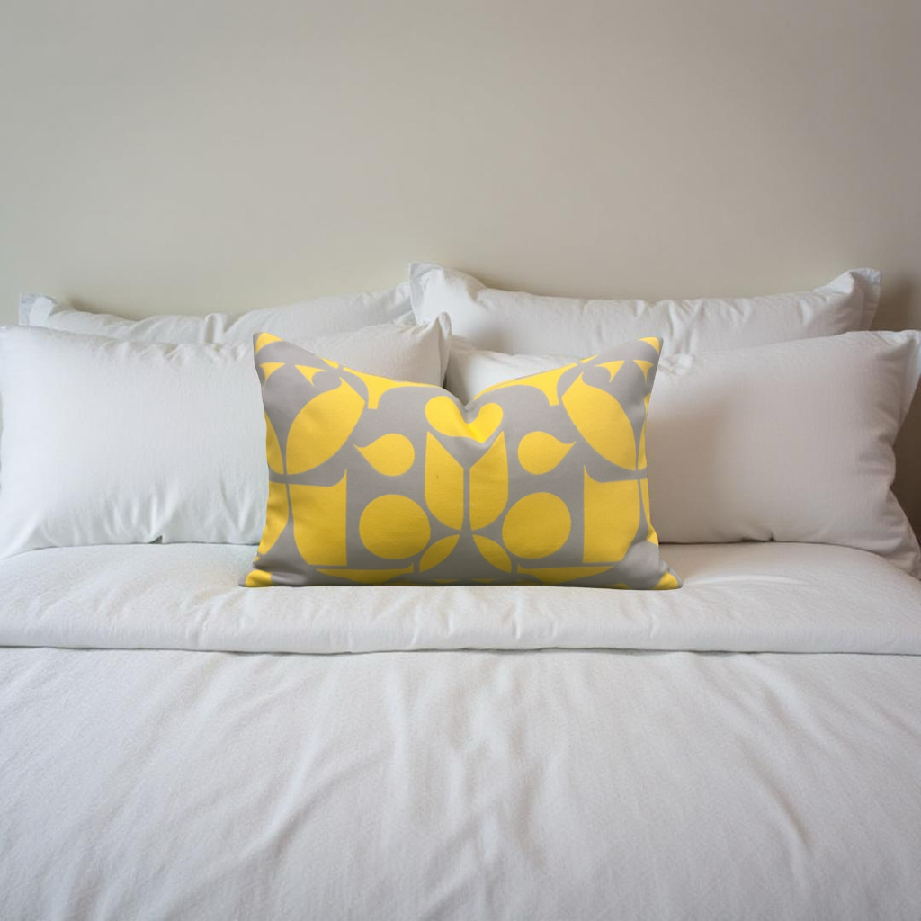 Outdoor Fabric Mister Enliven 12x18" Knife Edge Decorative Lumbar Pillow