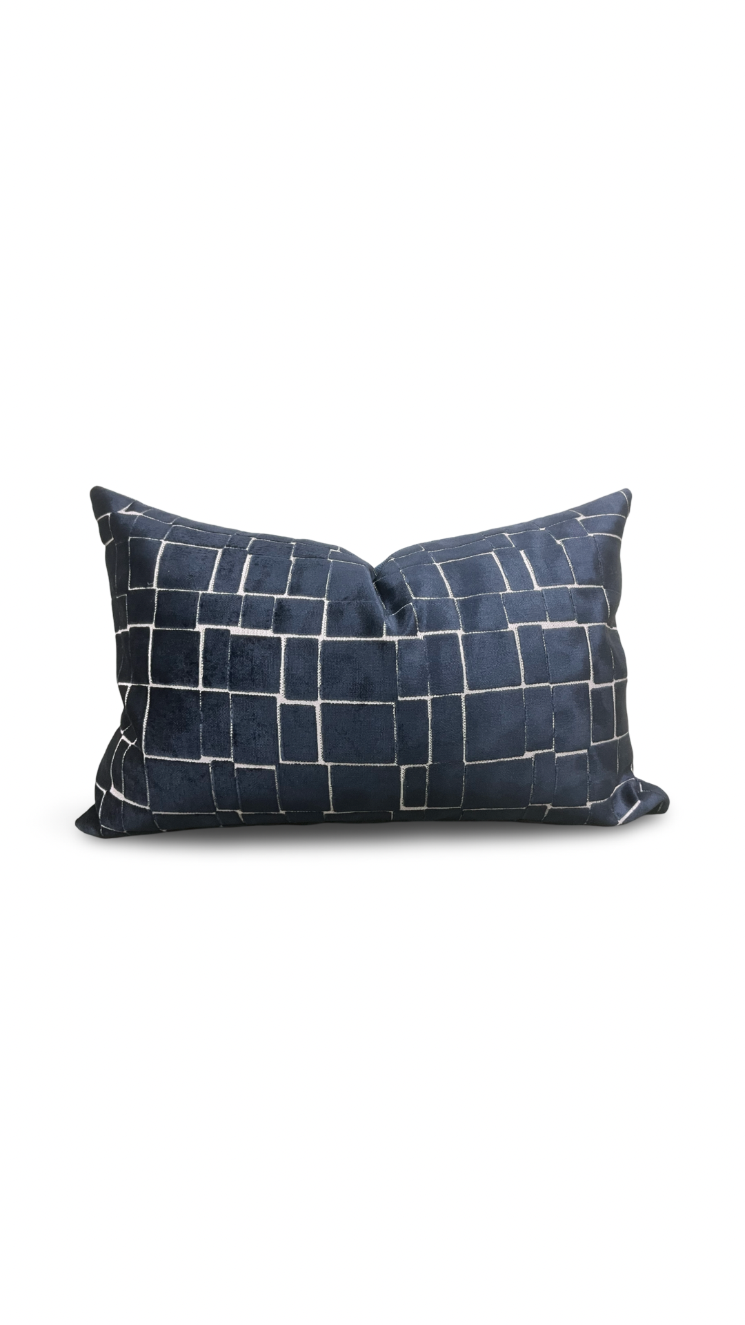 Mayfair Navy 12x18" Knife Edge Decorative Pillow