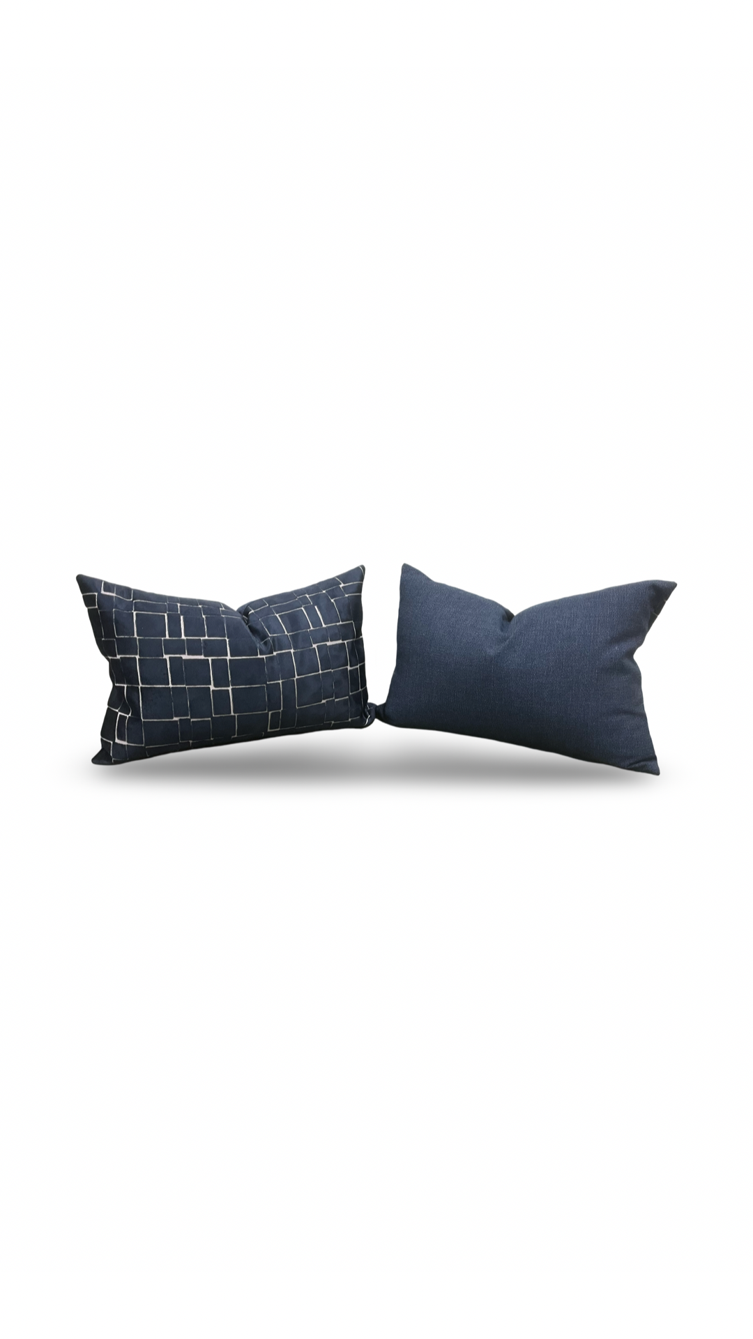 Mayfair Navy 12x18" Knife Edge Decorative Pillow