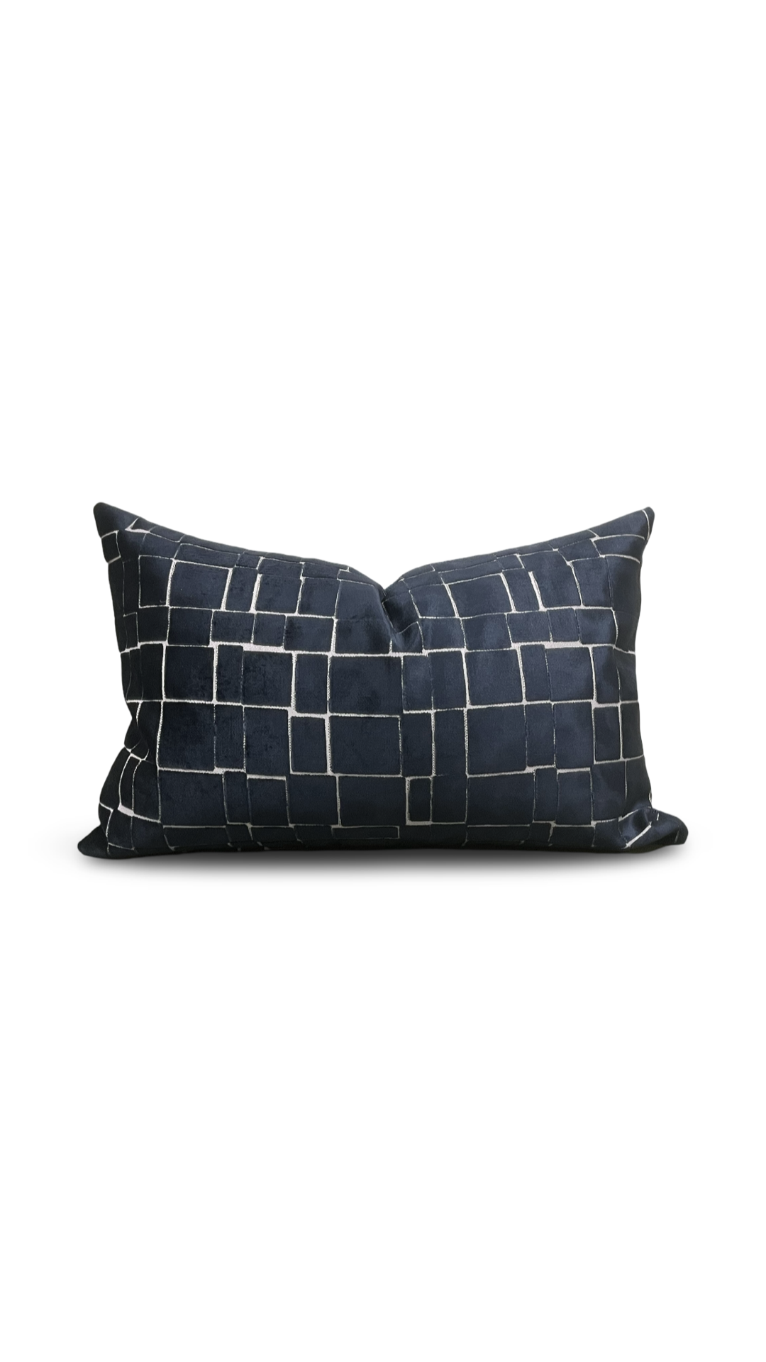Mayfair Navy 12x18" Knife Edge Decorative Pillow
