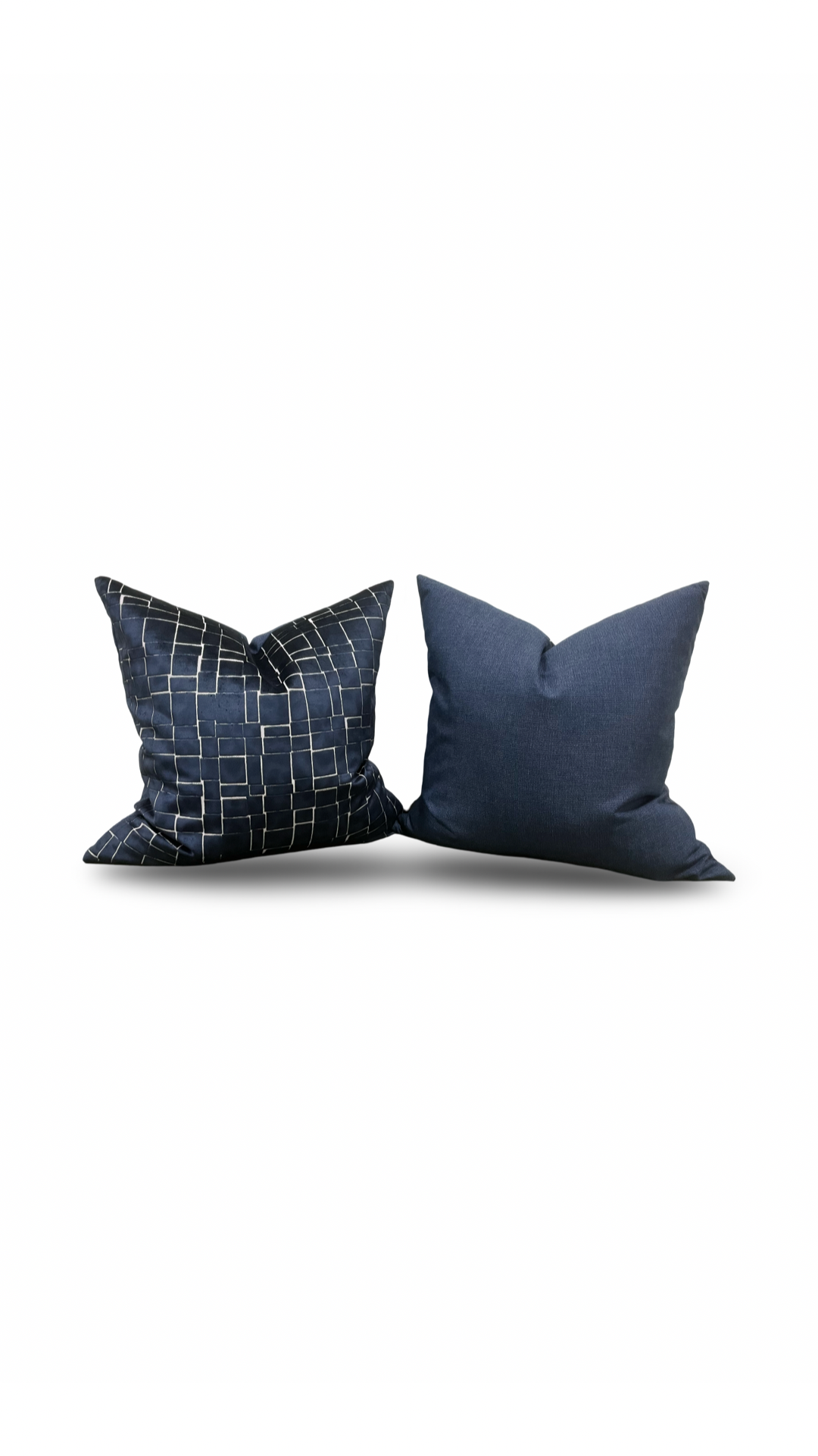 Mayfair Navy 22x22" Knife Edge Decorative Pillow