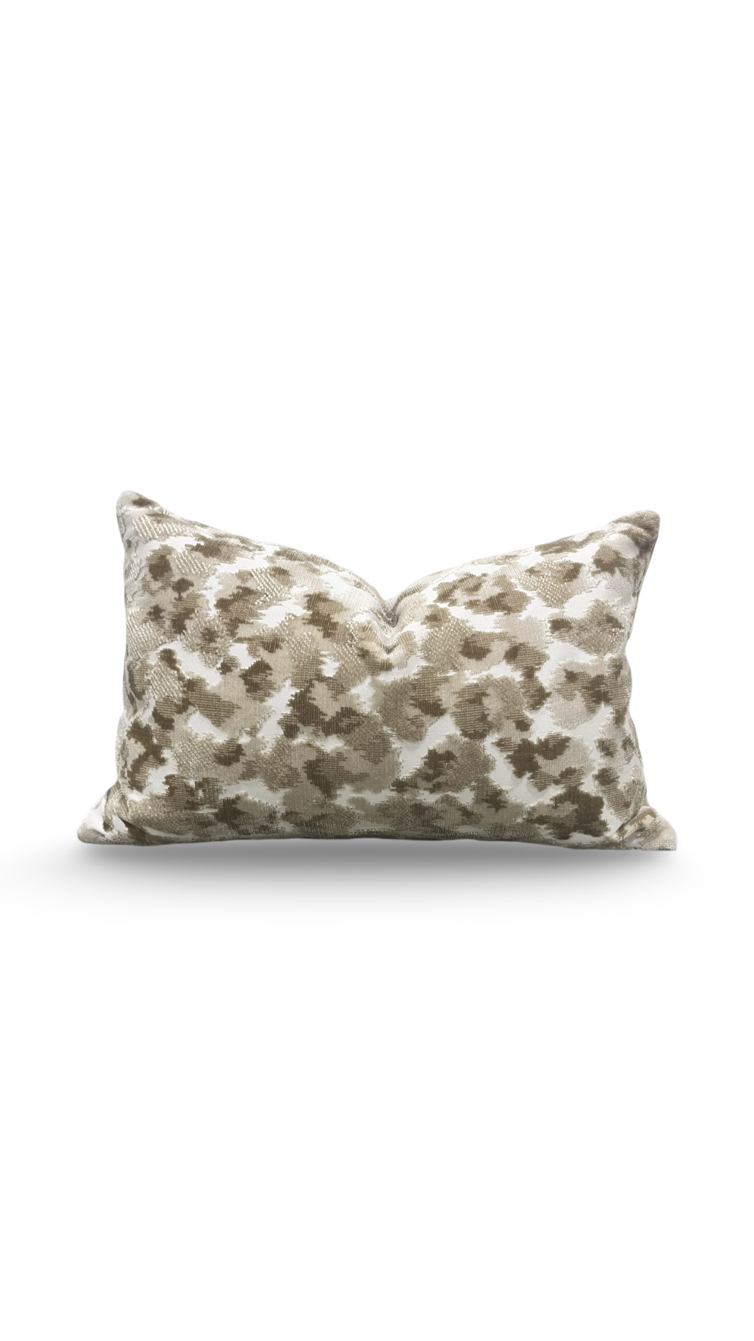 Decorative Lumbar 12x18 Knife Edge Pillow Java Ecru