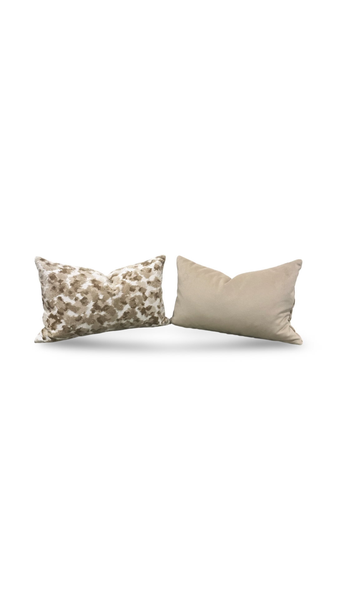 Decorative Lumbar 12x18 Knife Edge Pillow Java Ecru