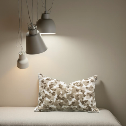 Decorative Lumbar 12x18 Knife Edge Pillow Java Ecru