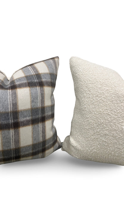 Decorative Pillow Mapleton Plaid Antelope 22x22" Knife Edge Cover